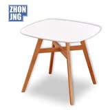 包邮实木餐桌现代简约咖啡厅洽谈桌椅组合 简易接待桌小圆桌子