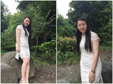 百武西2016夏季新文艺中式复古改良纯色立领蕾丝修身旗袍连衣裙