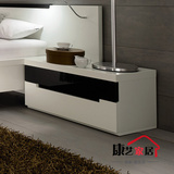 特价简约现代床头柜宜家白色烤漆床边柜卧室时尚欧式二斗柜储物柜