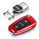 奥迪钥匙包插入式A4/Q3/Q7A3/A1真皮钥匙壳套女士男女车钥匙扣
