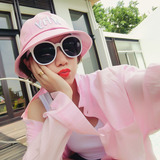 夏季韩版前短后长宽松中长款不规则韩范清新衬衣韩国粉色大衬衫女