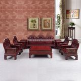 明清古典红木沙发非洲酸枝木中式仿古客厅沙发大款象头十件套组合