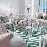 简约现代时尚格子地毯客厅茶几地毯卧室书房床边地毯满铺定制地毯