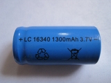 神火16340锂电池3.7V 强光手电1300mAh电池可充电电池