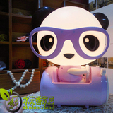 易拉罐造型熊猫插电3档触摸台灯 三档可调节触控小夜灯卧室床头灯