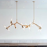 设计师的灯客厅餐厅卧室别墅楼梯大厅创意铝合金树杈人字管吊灯