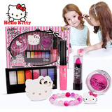 正品凯蒂猫儿童化妆品表演彩妆盒套装无毒女孩口红眼影生日礼物品