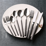 CUTIPOL不锈钢西餐餐具套装 黑金复古特色高档牛排刀叉勺筷子正品