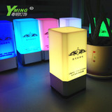 新款LED充电酒吧台灯创意KTV迷你方形发光烛台咖啡厅服务桌灯定制