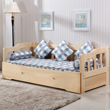 小户型伸缩沙发床 实木两用多功能推拉沙发 书房客厅小户型布艺床