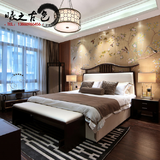 新中式 实木1.8米床酒店会所样板房别墅双人床高端家具定制婚床