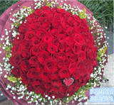 99朵白玫瑰上海鲜花速递红玫瑰鲜花七夕情人节求婚送花生日预订