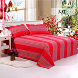 全棉老粗布格子床单单件加厚加密1.2米床1.5m2米大床单人双人床单