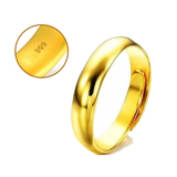 越南沙金戒指情侣开口对戒女欧币首饰品镀24k黄金仿真假男不掉色