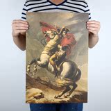拿破仑油画像 复古欧美人物海报牛皮纸批发 客厅房间墙壁装饰贴画