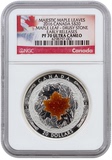 2016年加拿大枫叶水晶一盎司精制银币一枚 （首发版，NGC, PF70)