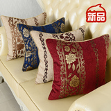 现代布艺中式红木家具靠垫抱枕套欧式沙发床头靠背腰枕含芯可定制