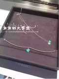 韩国正品代购  蒂夫尼 Tiffany&co 纯银珐琅蓝心珠手链 林允同款