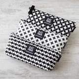 黑白简约 帕尼尼个性倒梯形帆布笔袋 韩国创意大容量男女生文具袋
