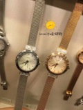 韩国代购LLOYD专柜正品 新款简洁皓石金属牛皮表带手表女表
