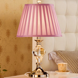 粉红色欧式水晶卧室床头灯美式创意时尚婚庆简约现代装饰台灯919