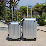 骏仕学生铝框拉杆箱纯pc万向轮女韩国纯色20寸行李箱包男24旅行箱