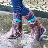 雨天外出防水防滑鞋套男女中高筒雨靴套旅行便携透明成人雨鞋套