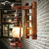 中式复古怀旧墙壁灯个性创意美式仿古卧室灯酒吧过道玄关走廊马灯