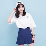 韩国2016夏装新款学生可爱甜美刺绣卡通宽松休闲百搭T恤韩版女士