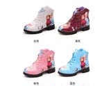 冰雪奇缘雪地靴2016春季新款女童靴子儿童公主鞋短靴韩版童鞋