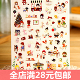 可爱卡通贴纸韩国创意日记本手帐手机相册装饰PVC贴画【小公主】