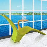 创意设计室内游泳池休闲躺椅午休玻璃钢长椅 lounge chair 沙滩椅