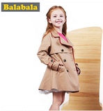 巴拉巴拉22143140202专柜正品春秋款女童中长款风衣外套