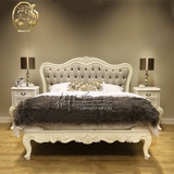欧式实木床美式布艺双人床小户型现代公主床卧室婚床1.5 1.8米床