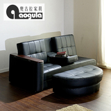 奥古拉 沙发床 可折叠小户型多功能沙发床 皮艺沙发组合带收纳