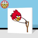 DIY数字油画数码自己手工儿童填涂色卡通愤怒的小鸟大冲关装饰画