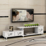 欧式电视柜可伸缩简约现代烤漆钢化玻璃客厅茶几组合电视机柜子