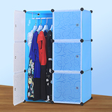 简易衣柜塑料6门宜家树脂成人钢架折叠组装布艺衣橱组合收纳柜子