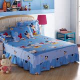 全棉床裙纯棉床罩单件儿童卡通床套床笠床盖床单1.21.51.8米特价
