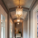 美式复古吊灯走廊过道玄关楼梯欧式创意个性衣帽间欧式水晶小吊灯