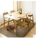 北欧创意实木餐椅简约现代橡木家用椅子布艺咖啡椅日式餐椅小户型