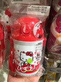 现货 日本代购skater吸管杯带肩带 儿童水杯 日本制 kitty款340ml