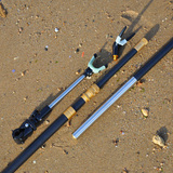2.4米碳素鱼竿支架抄网两用活头竿架竿挂/炮台后挂 超硬架竿包邮