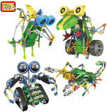loz电动积木机器人会走路拼装玩具益智10岁-14岁以上男孩六一礼物