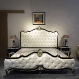 欧式床新古典奢华实木婚床真牛皮艺床1.8米双人床简约时尚公主床