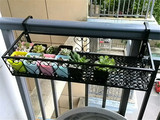 欧式长方形栏杆壁挂式花架子铁艺多层阳台挂架多肉植物悬挂花盆架