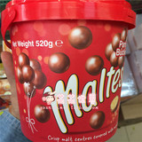 香港代购麦提莎Maltesers麦丽素夹心巧克力豆桶装礼盒520g零食