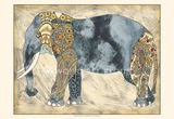奢华欧美式客厅简约装饰画 高档有框壁画 古典动物图案大象虎马狮