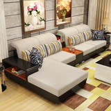 大小户型沙发布艺沙发小户型组合简约现代客厅可拆洗皮布沙发