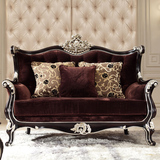 热卖欧式新古典客厅成套实木三人沙发布艺组合后现代沙发椅可定做